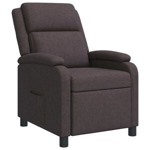 vidaXL Liegesessel Dunkelbraun Stoff