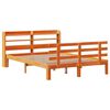 vidaXL Bettgestell mit Kopfteil ohne Matratze Wachsbraun 160x200 cm