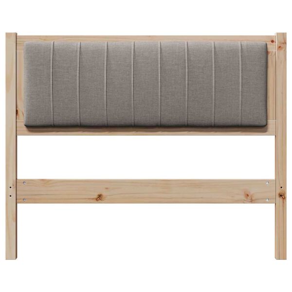 vidaXL Gepolstertes Kopfteil Braun 100 cm Massives Kiefernholz