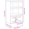vidaXL Highboard Anthrazit 68x39x113 cm Stahl