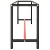 vidaXL Werkbankgestell Mattschwarz und Mattrot 210x50x79 cm Metall