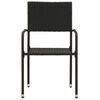 vidaXL 7-tlg. Garten-Essgruppe Poly Rattan Schwarz