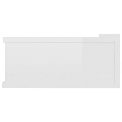 vidaXL Hängender Nachttisch Hochglanz-Weiß 40x30x15 cm Holzwerkstoff