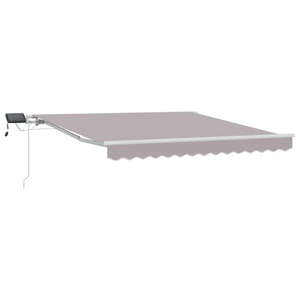 vidaXL Einziehbare Markise Hellgrau 300 x 250 cm Stoff und Stahl
