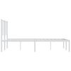 vidaXL Bettgestell mit Kopfteil Metall Wei&szlig; 120x190 cm