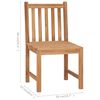 vidaXL Gartenst&uuml;hle 4 Stk. mit Kissen Massivholz Teak