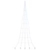 vidaXL LED Weihnachtsbaum mit Erdspie&szlig;en Kaltwei&szlig; 511 cm Metall