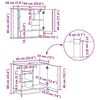vidaXL Badezimmerm&ouml;bel-Set mit Schubladen 3 pcs Altholz Holzwerkstoff