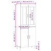 vidaXL Highboard R&auml;uchereiche 69,5x34x180 cm Holzwerkstoff