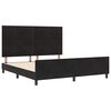 vidaXL Boxspringbett mit Kopfteil Schwarz 180 x 200 cm Samt