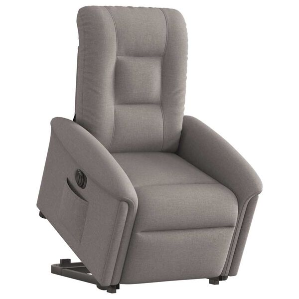vidaXL Relaxsessel mit Aufstehhilfe Elektrisch Taupe Stoff