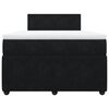vidaXL Boxspringbett mit Matratze Schwarz 120x190 cm Samt