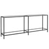 vidaXL Konsolentisch Transparent 200x35x75,5 cm Hartglas