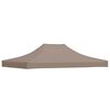 vidaXL Partyzelt-Dach 4x3 m Taupe 270 g/m&sup2;