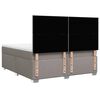 vidaXL Boxspringbett mit Matratze Taupe 180x200 cm Stoff