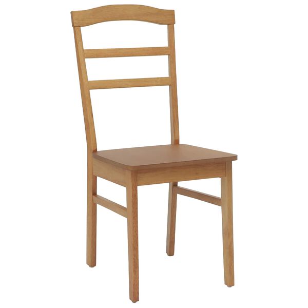 vidaXL Esszimmerstuhl 2 pcs Natur Massives Gummiholz