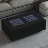 vidaXL Couchtisch mit Infinity-LED Schwarz 116x69x40 cm