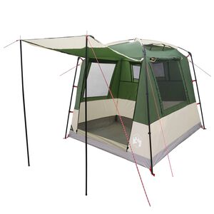 vidaXL Party-Zelt Gr&uuml;n 4-Personen 185T Polyester mit PU-Beschichtung