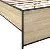 vidaXL Bettgestell Sonoma-Eiche 120x190 cm Holzwerkstoff und Metall
