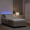 vidaXL Boxspringbett mit Matratze Taupe 100 x 200 cm Stoff