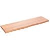 vidaXL Waschtischplatte Hellbraun 100x30x(2-4) cm Massivholz Behandelt
