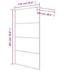 vidaXL Duschwand f&uuml;r Begehbare Dusche Silbern 115x195 cm ESG-Klarglas