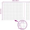 vidaXL Zaun mit Pfosten Silber 0,4 x 25 m Stahl