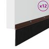 vidaXL Aufsteck T&uuml;rb&uuml;rstendichtungen 12 pcs Braun 100 cm
