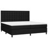 vidaXL Boxspringbett mit Matratze & LED Schwarz 200x200 cm Stoff