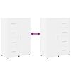 vidaXL Sideboards 2 Stk. Wei&szlig; 60x31x84 cm Holzwerkstoff