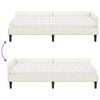 vidaXL Eckbettgestell mit Matratze Sonstiges 2 pcs Creme Samt