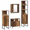 vidaXL Badezimmerm&ouml;bel-Set mit Regal 4 pcs Altholz Holzwerkstoff