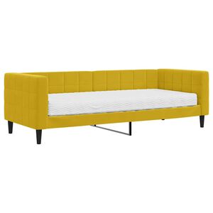 vidaXL Tagesbett mit Matratze Gelb 80x200 cm Samt