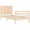 vidaXL Massivholzbett mit Kopfteil 100x200 cm