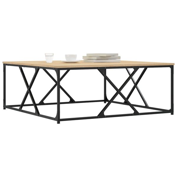 vidaXL Couchtisch Sonoma-Eiche 100x100x40 cm Holzwerkstoff