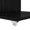 vidaXL Beistelltisch Mit Rad Schwarz Eichen-Optik 40 x 35 x 60 cm