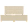 vidaXL Bettgestell mit Kopfteil Creme 180 x 200 cm Stoff