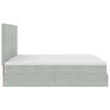 vidaXL Ottoman-Bett mit Matratzen & LEDs Hellgrau 200x200 cm Samt