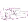 vidaXL Schlafsofa 2-Sitzer mit 2 Kissen & Hocker Lila Stoff