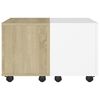 vidaXL Couchtisch Wei&szlig; und Sonoma-Eiche 60x60x38 cm Holzwerkstoff