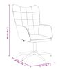 vidaXL Relaxsessel mit Hocker Braun Stoff