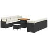 vidaXL Gartensofa-set 12 stk. 10-Sitzanzahl Schwarz Poly-Rattan