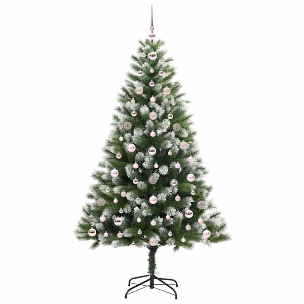 vidaXL K&uuml;nstlicher schwenkbarer Weihnachtsbaum mit flockigem Schnee
