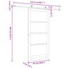vidaXL Schiebet&uuml;r ORKDAL Wei&szlig; 93 x 202 cm Massives Kiefernholz