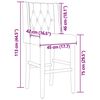 vidaXL Barst&uuml;hle 2 Stk. Massivholz Gummibaum und Stoff