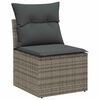vidaXL Garten-Sofa-Set mit Kissen mit Speicher mit Kissen 7 pcs Grau