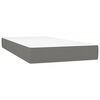 vidaXL Boxspringbett mit Matratze & LED Dunkelgrau 100x200 cm Stoff