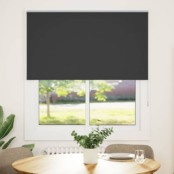vidaXL Verdunkelungsrollo Schwarz 120x130 cm Stoffbreite 116,6 cm