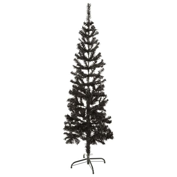 vidaXL Schlanker Weihnachtsbaum Schwarz 120 cm