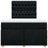 vidaXL Boxspringbett mit Matratze Schwarz 120x190 cm Stoff